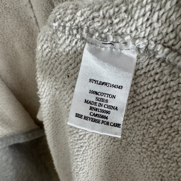 White Crow | Gray Cotton Waterfall Open Front Cardigan - Picture 5 of 7